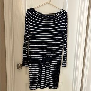 Gap Navy and White Striped Dress